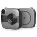 E49B Mini Kamera-Stil 10000mAh Magnetische Wireless Powerbank - 20W - Schwarz / Grau