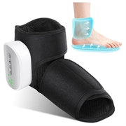Elektrisches Fuß- und Knöchelmassagegerät mit Heizfunktion und Airbag-Kompression - Schwarz