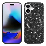 iPhone 17 Galvanisierte Glitzer Hülle - MagSafe-kompatibel - Schwarz