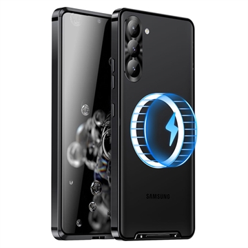 Galvanisierte Magnetisch Samsung Galaxy S23+ 5G Hybrid Hülle - Schwarz