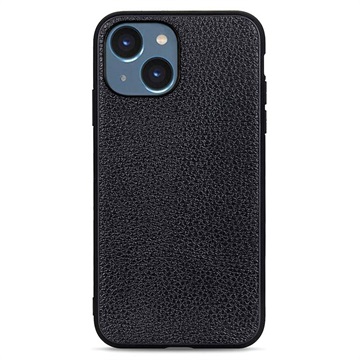 Coque iPhone 14 Plus en Cuir Elegant - Schwarz