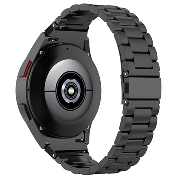 Elegante Samsung Galaxy Watch4/Watch4 Classic/Watch5/Watch6/Watch FE/Watch7 Edelstahl Band - Schwarz
