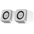 Erazer A200 2.0 kabelgebundene Desktop-Lautsprecher - Weiß