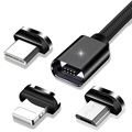 Essager 3-in-1 Magnetisches Kabel - USB-C, Lightning, MicroUSB - 2m