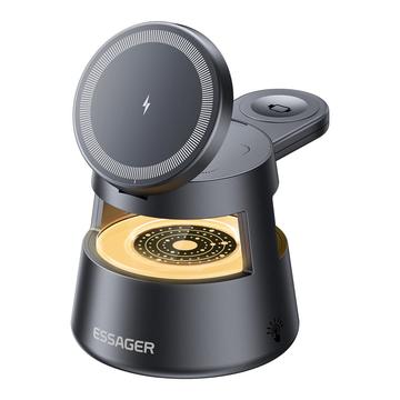 Essager 4-in-1 Magnetische kabellose Ladestation - 15W - Schwarz