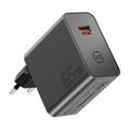 Essager ES-CD65 65-W-GaN-Wandladegerät - USB-C/USB-A - Schwarz