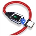 Essager LED Magnetisches USB-C Kabel - 1m - Rot