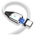Essager LED Magnetisches USB-C Kabel - 1m - Weiß