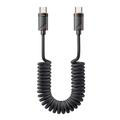 Essager Spring USB-C-Kabel mit PD-Schnellladefunktion - 1.8m/60W - Schwarz