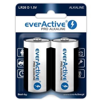 EverActive Pro LR20/D Alkaline-Batterien 17500mAh - 2 Stk.