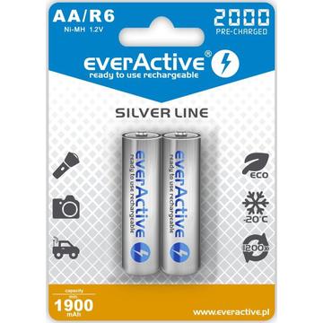 EverActive Silver Line EVHRL6-2000 Wiederaufladbare AA-Batterien 2000mAh