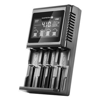 EverActive UC-4000 Professionelles intelligentes Batterieladegerät - 4x AAA/AA/C/D/18650