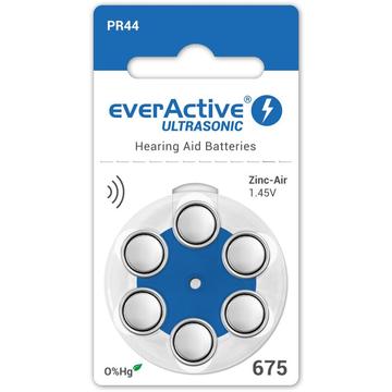 EverActive Ultrasonic 675/PR44 Hörgerätebatterien - 6 Stück.