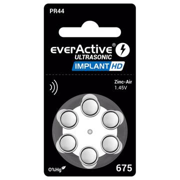 EverActive Ultraschall-Implantat HD 675/PR44 Hörgerätebatterien - 6 Stück.