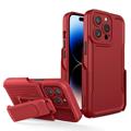 Explorer Series iPhone 14 Pro Max Hybrid Hülle mit Gürtelclip - Rot