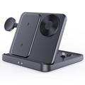F16S 3-in-1-Faltbare kabellose Ladestation für Samsung Galaxy-Geräte - 15W - Schwarz