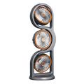 F17 3-Kopf-Tischventilator mit 360°-Drehung, LED-Beleuchtung - Grau