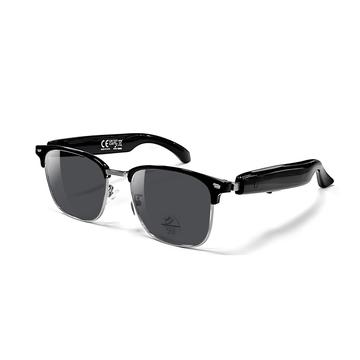 F20 Smart AI-Brille mit Übersetzung, Bluetooth Musik/Anrufe - UV-Schutz - Schwarz