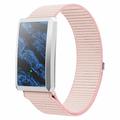 F360 Smart Band - Herzfrequenz, HRV, SpO2, Schlafaufzeichnung, 44 Sportmodi - Nylonarmband - Rosa
