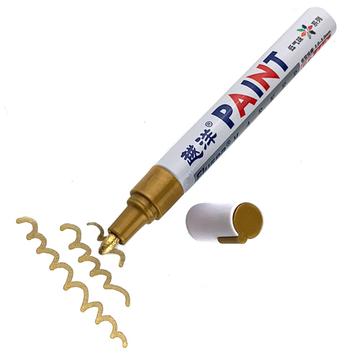 Flysea FS-110 Wasserfester Marker für den Hobbybereich - für Metall, Stein, Kunststoff und Papier - Gold