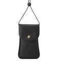 Modische Universaltasche mit Kartenhalter und Gurt - 16.5x9.5cm - Schwarz