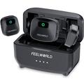 Feelworld LM1 Drahtloses Lavalier-Mikrofon mit 2 Sendern - Schwarz