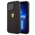 Ferrari On Track Perforated iPhone 14 Pro Cover - Rot / Schwarz