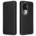 Oppo Reno10 Pro+ Flip Hülle - Karbonfaser - Schwarz