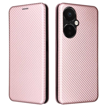 OnePlus Nord CE 3 Lite/N30 Flip Hülle - Karbonfaser - Roségold