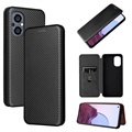 OnePlus Nord N20 5G Flip Hülle - Karbonfaser - Schwarz