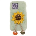 Fluffy Plush iPhone 13 Pro Max Hybrid Case - Sonnenblume
