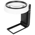 Faltlupe mit UV- und LED-Licht 7018A - Schwarz / Weiß