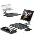 Samsung Galaxy Z Fold4 Ständer m/ Bluetooth Tastatur, Maus, Eingabestift - Silber