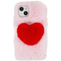 Plush Heart iPhone 14 TPU Hülle - Rosa