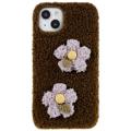 Fluffy Flower Serie iPhone 14 Plus TPU Hülle - Braun