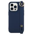 Candy Color iPhone 14 Pro TPU Hülle mit Handschlaufe - Dunkel Blau