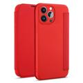 Schlanker Stil iPhone 14 Pro Flip Hülle - Rot