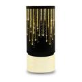 Forever Light FCL-10 Weihnachts-LED-Laterne aus Glas - Schwarz / Gold