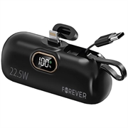 Forever MTB-100 Lightning Mini Power Bank 5000mAh - 22.5W - Schwarz