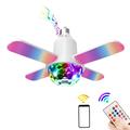 Vierblättrige RGB-Deckenleuchte mit Bluetooth-Lautsprecher und Fernbedienung - E27