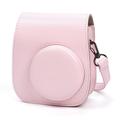 Fujifilm Instax Mini 12/11/9/8 Retro-Kameratasche aus Leder mit Schulterriemen - Rosa