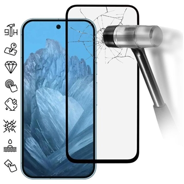 Google Pixel 9/9 Pro Full Cover Panzerglas - Schwarz Rand