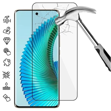 Honor Magic6 Lite/X9b Full Cover Panzerglas - Schwarz Rand