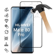 Huawei Mate 80 Pro Vollabdeckung Panzerglas - 9H - Schwarzer Rand