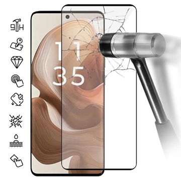 Motorola Edge 50 Full Cover Panzerglas - Schwarz Rand