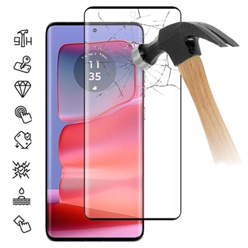 Motorola Edge 50 Pro/50 Ultra/50 Fusion Full Cover Panzerglas - Schwarz Rand