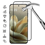 Motorola Edge 70 Pro Vollabdeckung Panzerglas - 9H - Schwarzer Rand