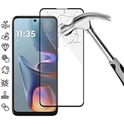 Motorola Moto E15 Full Cover Panzerglas - Schwarz Rand