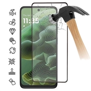 Motorola Moto G35 Full Cover Panzerglas - Schwarz Rand