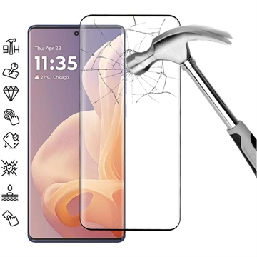 Motorola Moto G85/S50 Neo Full Cover Panzerglas - Schwarz Rand